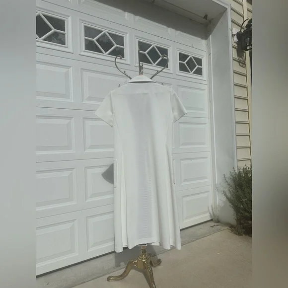 Vtg 1960’s David Crystal For Bergdorf Goodman New York White T Shirt Dress 12 - Picture 8 of 11